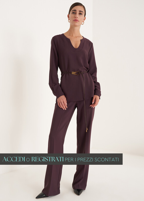 Pantalone Ashley in cady VIOLA VINACCIA Donna null