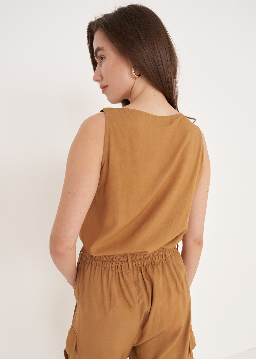 Top Thai Con Dettaglio In Legno BEIGE DUNE Donna , immagine n. 3