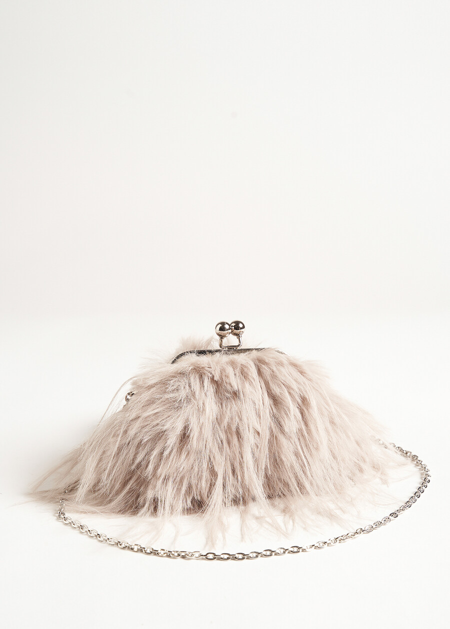 Pochette Bel in ecopelo lungo GRIGIO GREY Donna , immagine n. 2