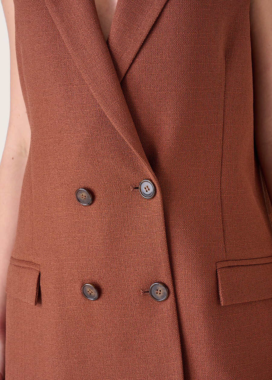 Giorgio matt effect vest MARRONE CACAO Woman , image number 2