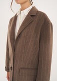 Giulia pinstripe wool jacket GRIGIO TORTORABLU Woman image number 2