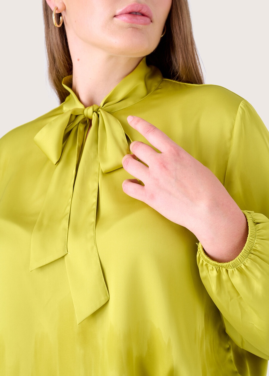 Colombe satin blouse VERDE NEON Woman , image number 2