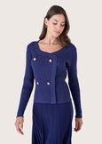 Maglia Moka in viscosa ROSSO BORDEAUXBLUE OLTREMARE Donna immagine n. 1