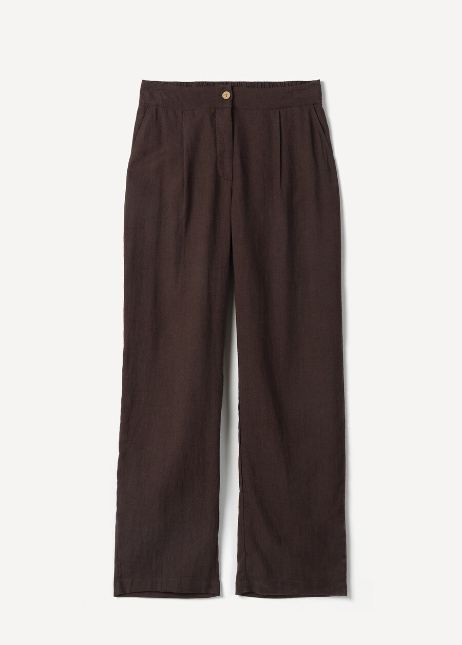 Pantaloni Pencil Vita Alta MARRONE JAVA Donna , immagine n. 6
