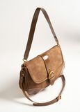 Bitty faux nubuck crossbody bag MARRONE CARAMELLO Woman image number 3