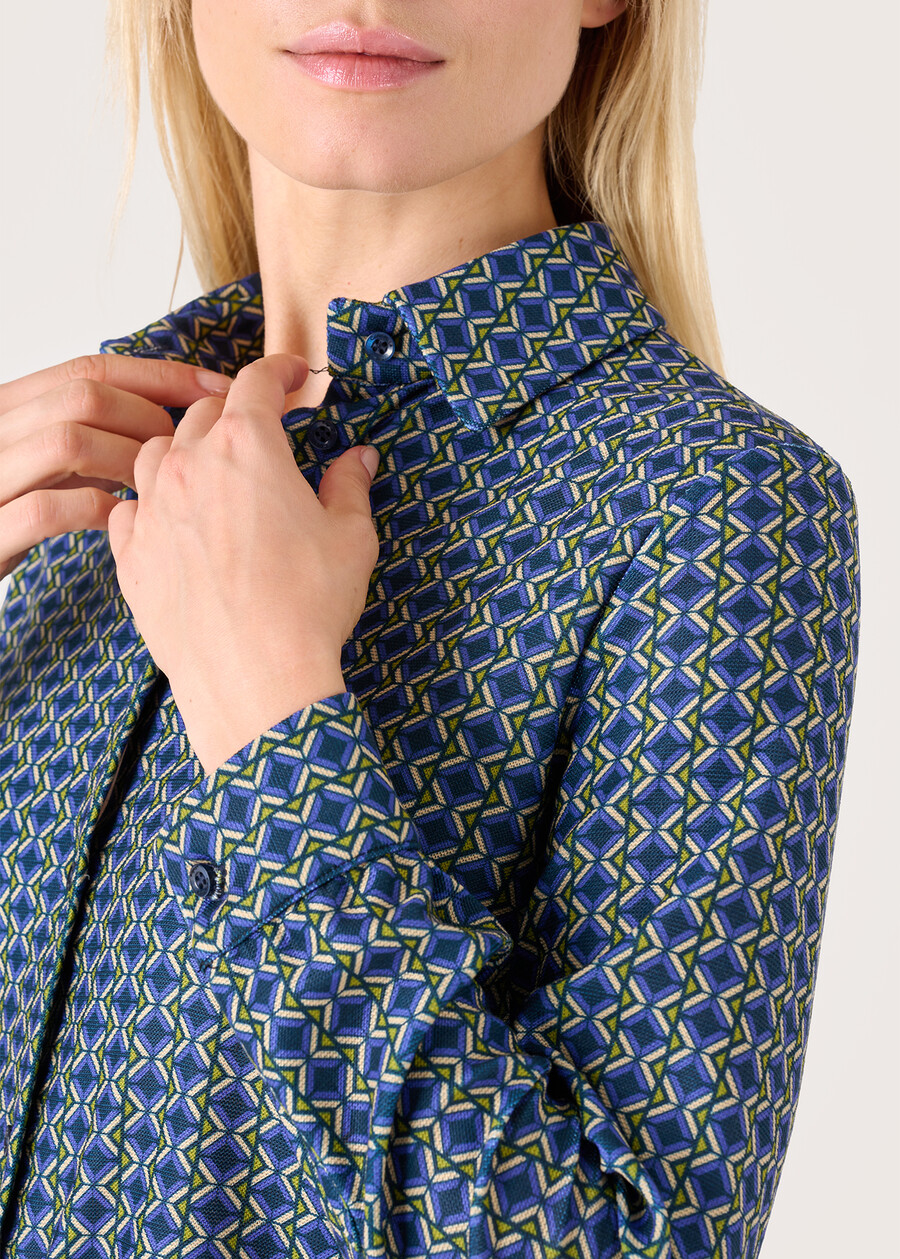Alessia knitted shirt BLU COBALTO Woman , image number 2