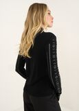 Maglia Makita a collo alto con strass BEIGE LATTENERO Donna immagine n. 4
