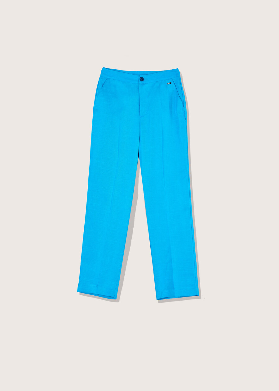 Pantalone Alice in misto lino BLUE PACIFICMARRONE MOKA Donna , immagine n. 5