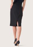 Linda skirt with slit NERO BLACK Woman image number 3