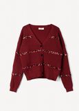 Clod sequin cardigan ROSSO CHIANTI Woman image number 4