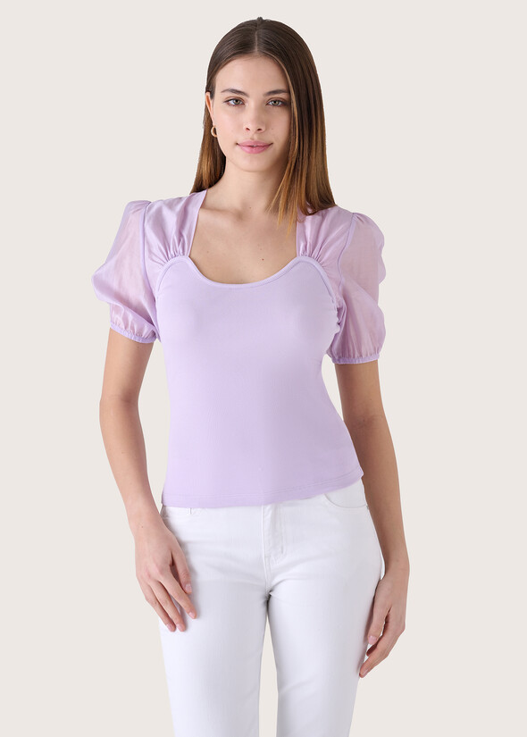 Sajan double fabric t-shirt ROSA CANDY Woman null