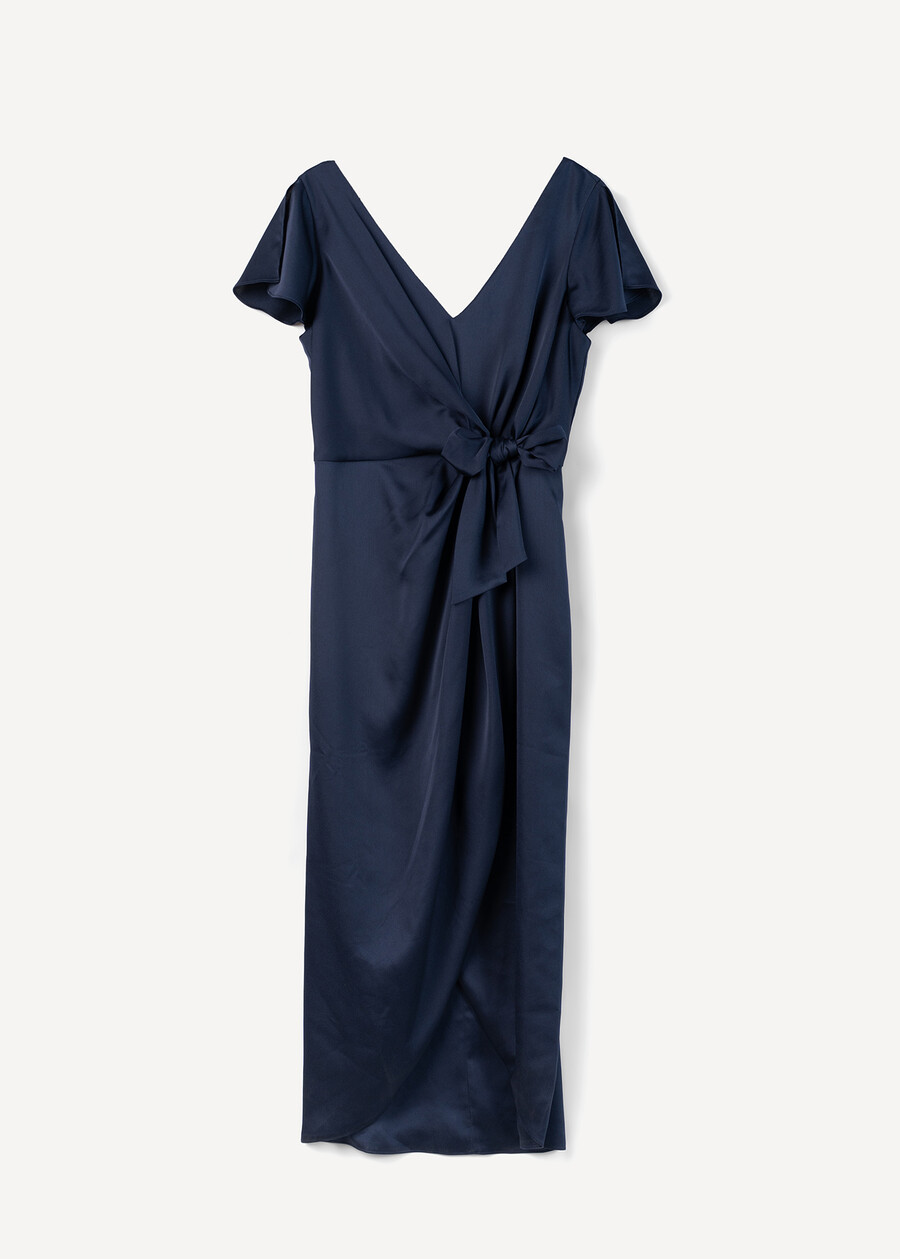 Abito midi Argo con drappeggio BLU Donna , immagine n. 4