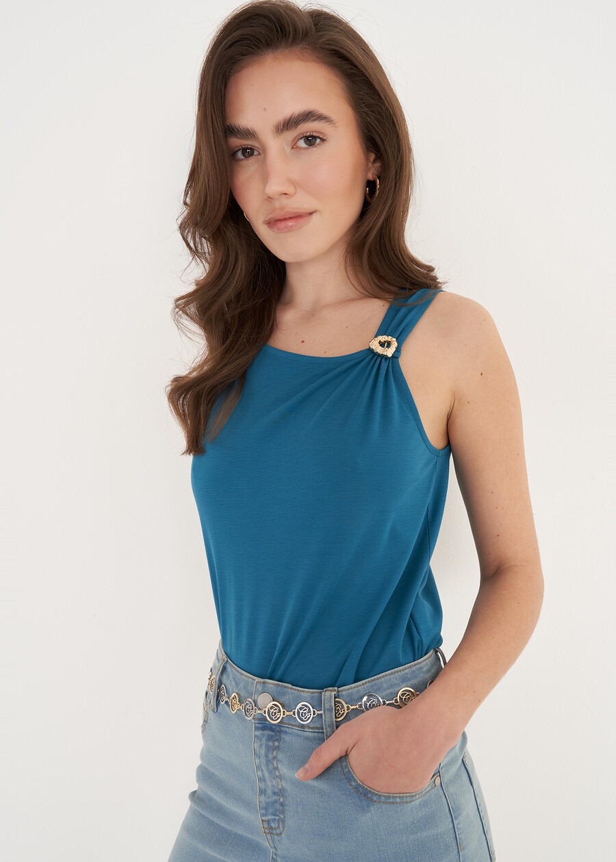 Thea Asymmetric Neck Top MARRONE JAVABLU OTTANIO Woman , image number 1