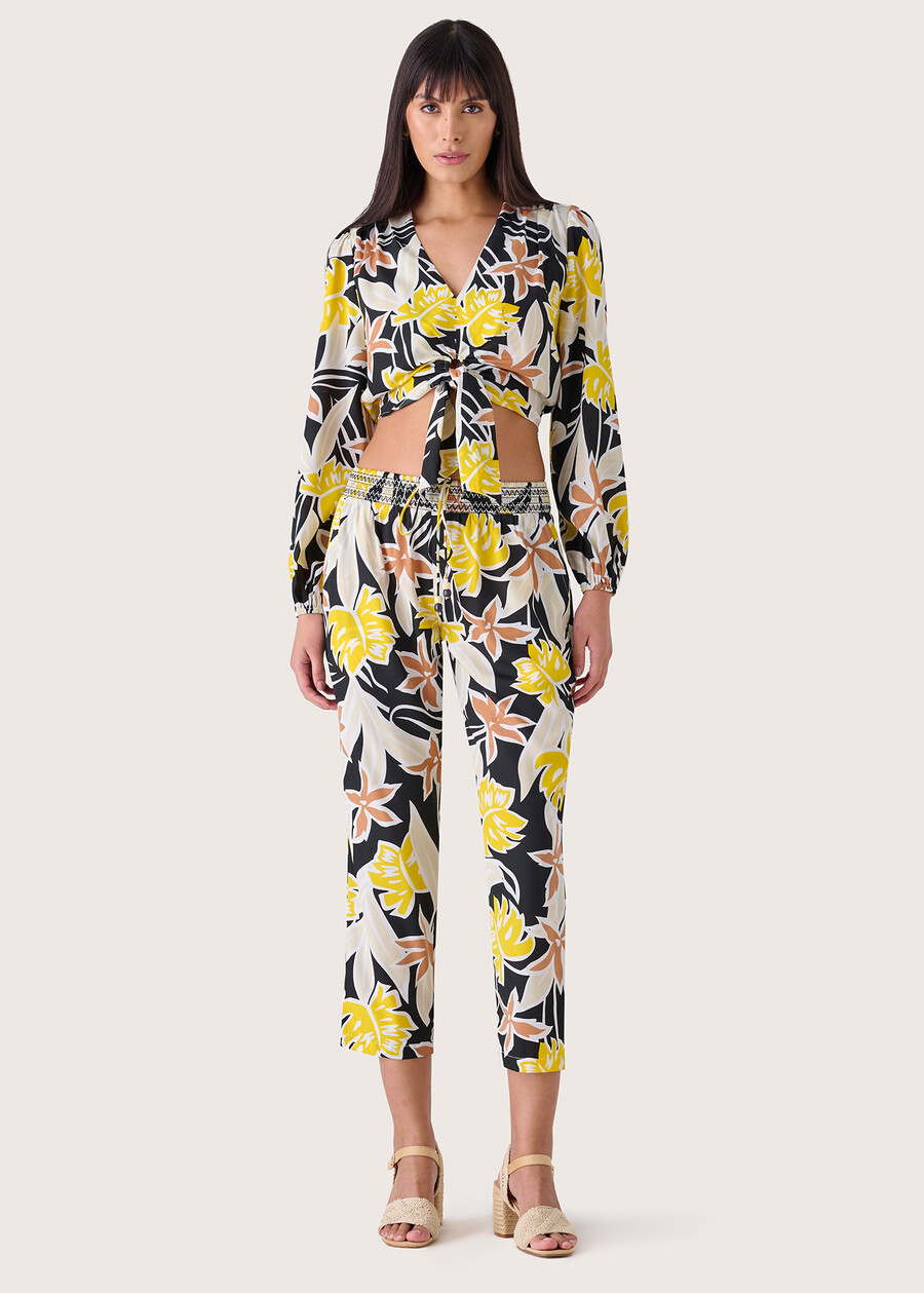 Pantalone Perry a fantasia NERO Donna , immagine n. 1
