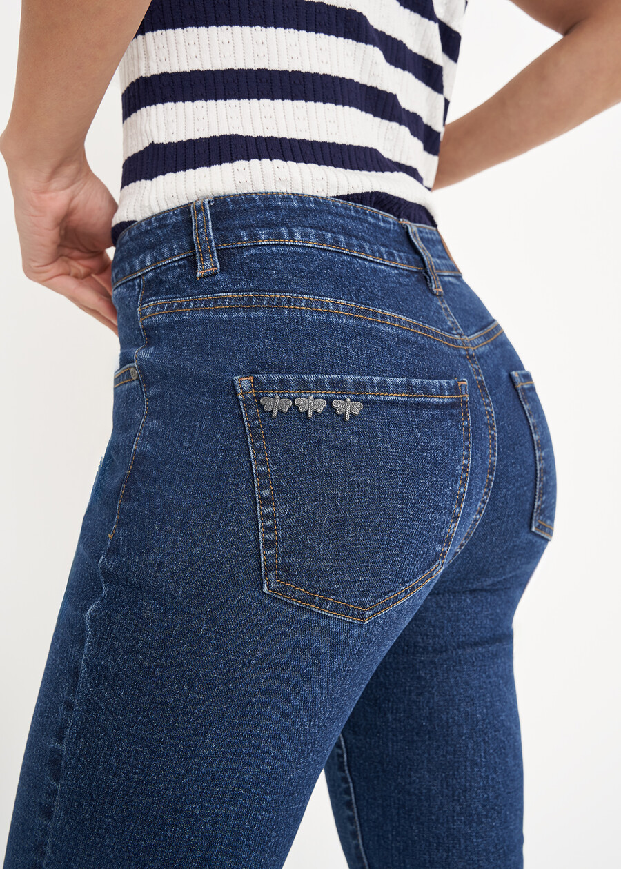 Pantalone Kate in denim di cotone DENIM DARK DENIM Donna , immagine n. 3