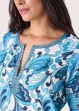 Kurta Claude in crepe BLUE TURCHESE Donna immagine n. 2