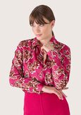 Camicia Alessia in tessuto satin VIOLA BEGONIAVERDE POKER Donna immagine n. 1