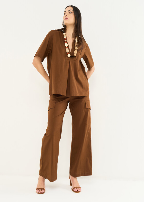 Pantaloni Patrick in cotone MARRONE Donna null