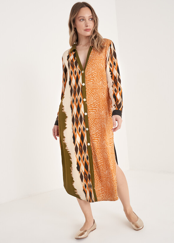 Corona Shirt-Dress GIALLO GRANO Woman null