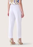 Alice cotton blend trousers BIANCO WHITEBLUE OLTREMARE NERO BLACK Woman image number 4