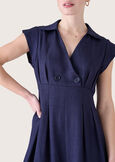 Arold linen blend dress BLUE OLTREMARE VERDE GARDEN Woman image number 5
