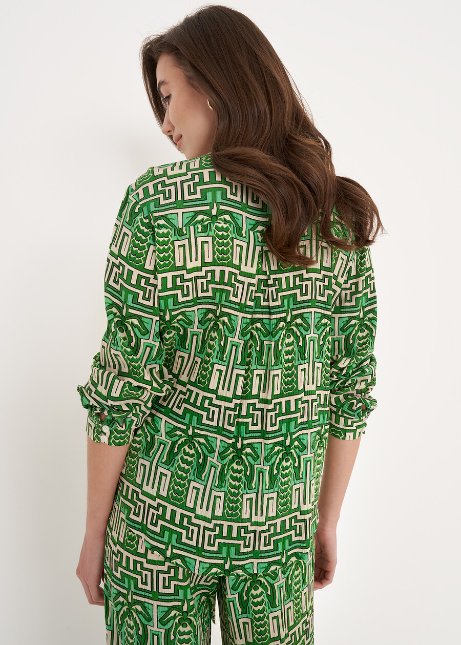 Camicia Corsica Fantasia Geometrica VERDEROSSO Donna , immagine n. 3