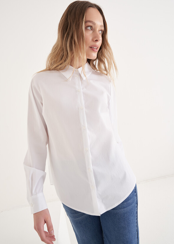 Camicia Alessia-V In Cotone BIANCO WHITE Donna null