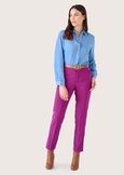 Jacquelid technical fabric trousers VIOLA IRIS Woman image number 1