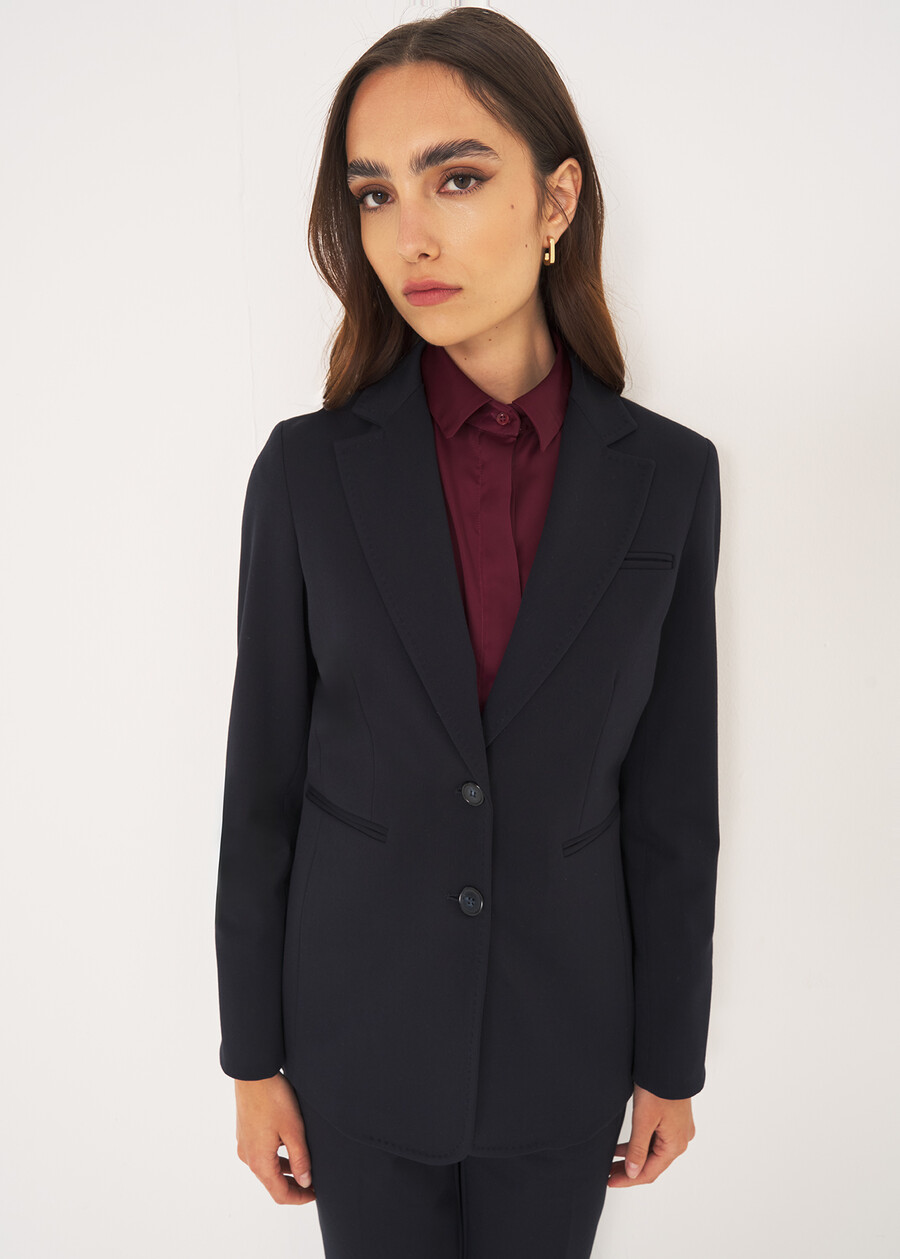 Structured Two-Button Suit BLUGRIGIO TORTORA Woman , image number 2