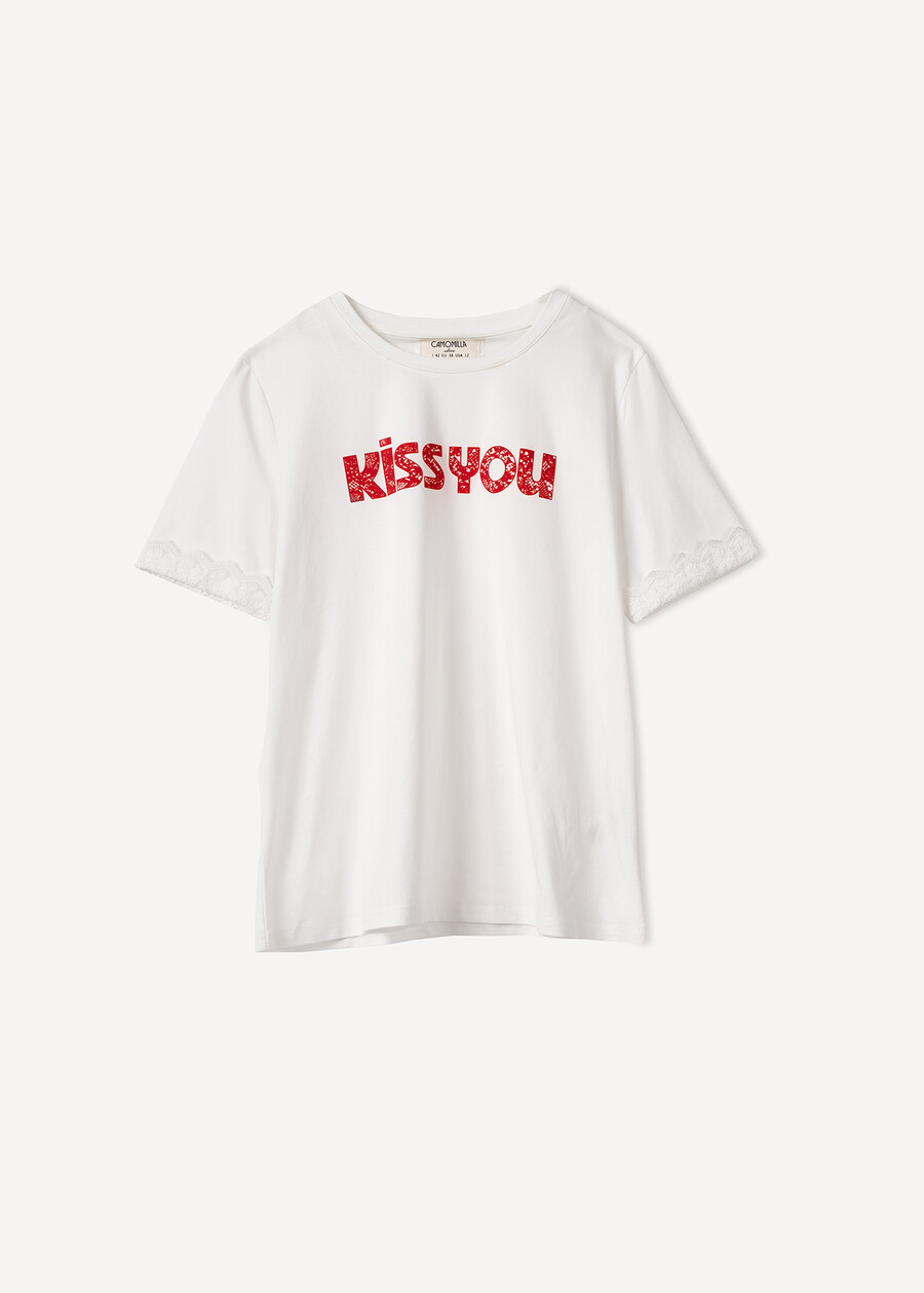 Sax cotton T-shirt BIANCO WHITE Woman , image number 4