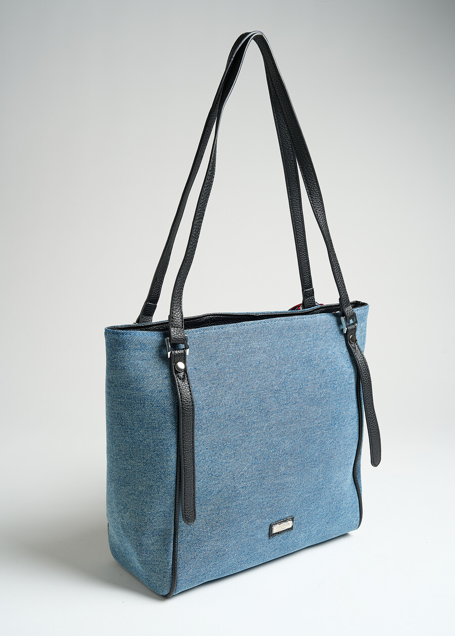 Shopping Bely in denim e strass CELESTE POLVERE Donna , immagine n. 4