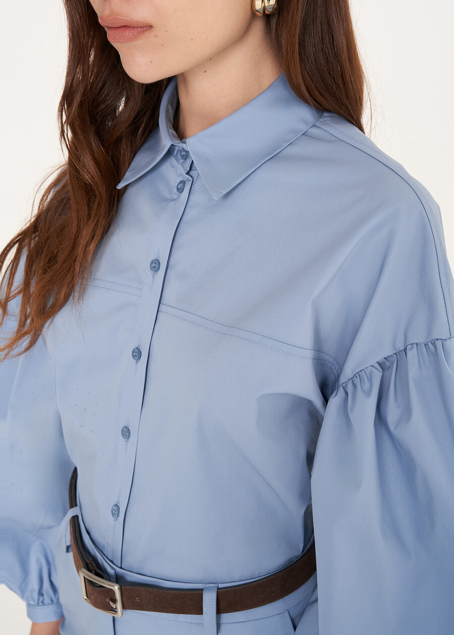 Camicia Cristine over in cotone CELESTE FIORDALISO Donna , immagine n. 2