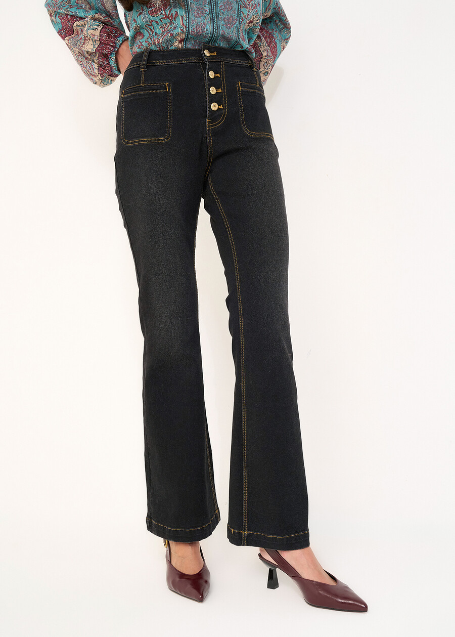 Jeans Jacqueline con cuciture NERO Donna , immagine n. 2
