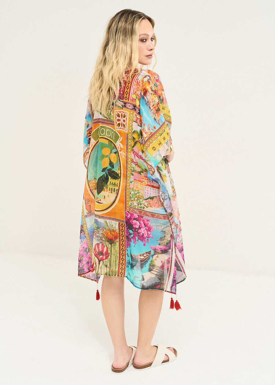 Berenice print kaftan GIALLO MANGO Woman , image number 3