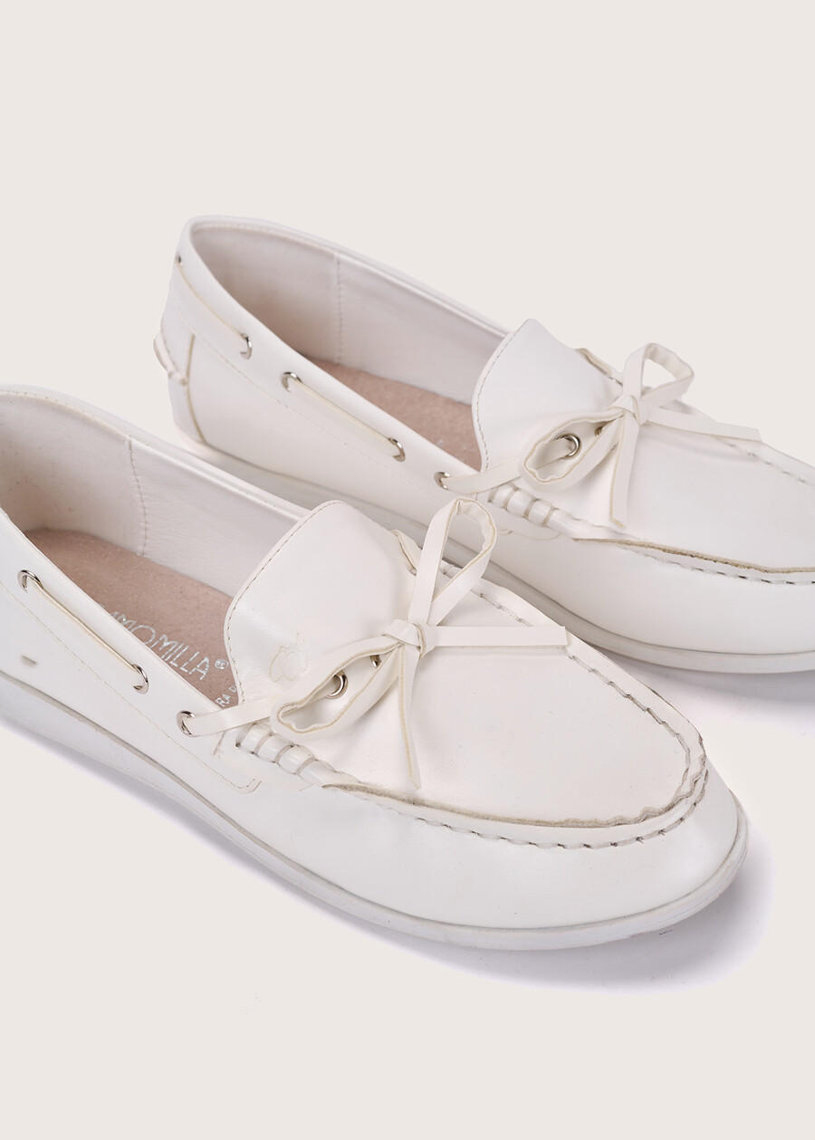 Sabina eco-leather low moccasin BIANCO Woman , image number 2