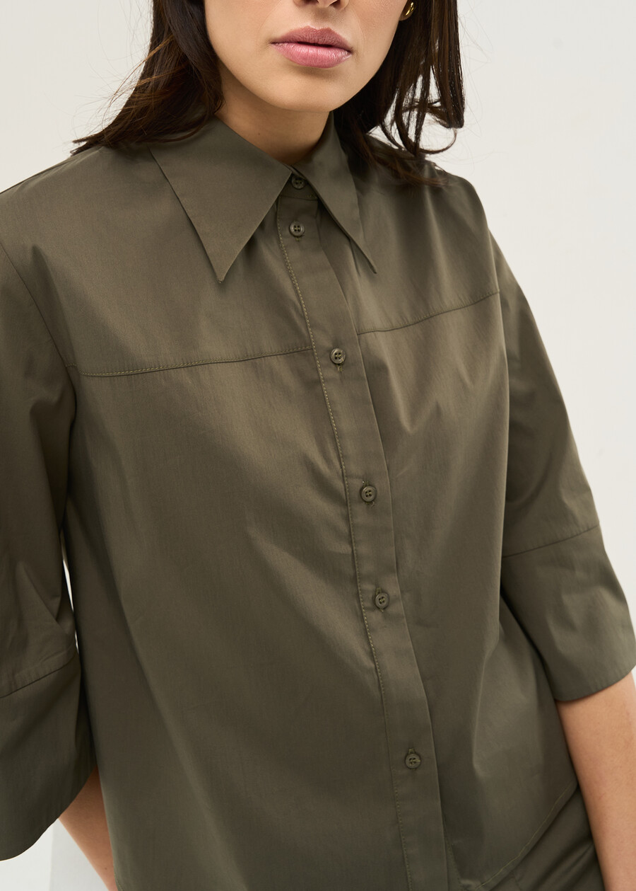 Camicia Cely corta in cotone VERDEBLU Donna , immagine n. 2