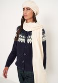 Sarym scarf with micro pearls NERO BLACKBEIGE LATTE Woman image number 1