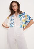 Bany Printed Blouse BIANCO WHITE Woman image number 1