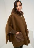 Mantella Marta in panno con ecopelliccia MARRONENERO Donna immagine n. 5