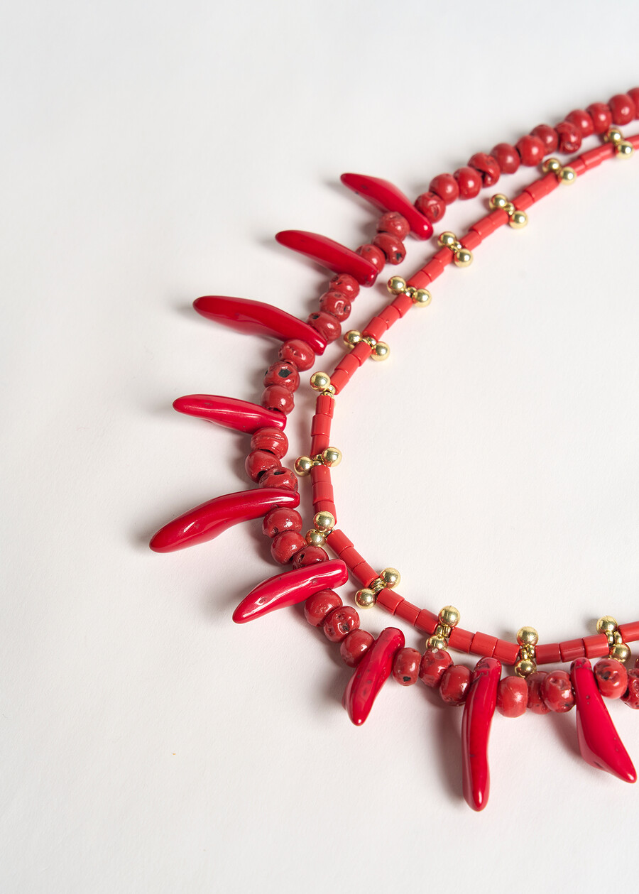 Collana Ghil effetto corallo ROSSO Donna , immagine n. 3