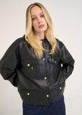 Gerard faux leather hooded jacket NERO Woman image number 1