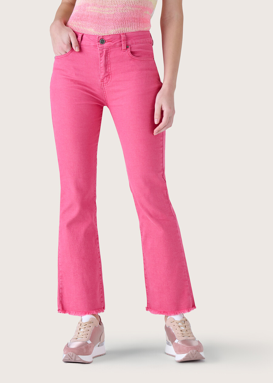 Jacqueline flared trousers ROSSO GERANIOVERDE ASPARAGO Woman , image number 2