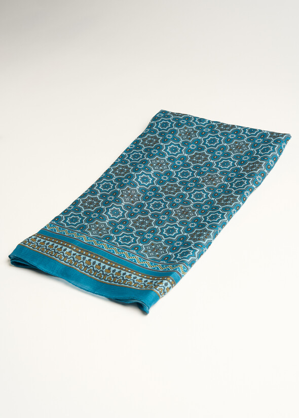 Foulard Selma fantasia block BLU Donna null