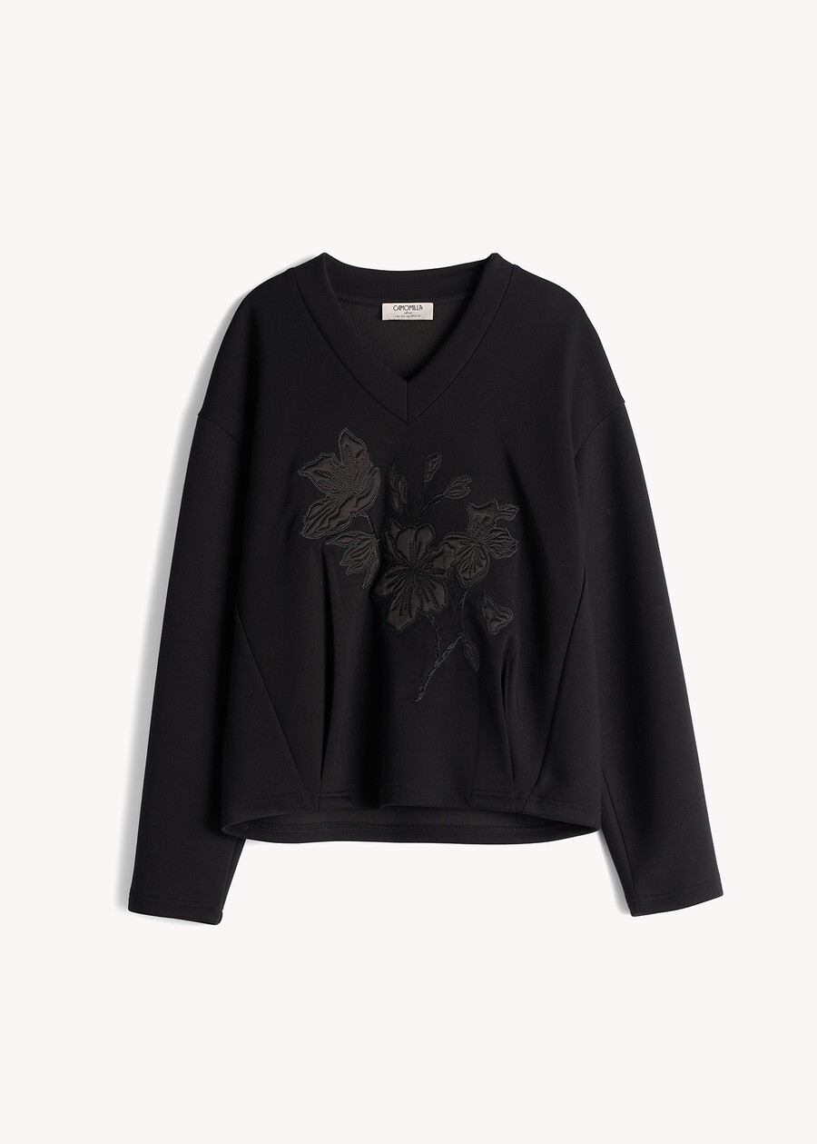 Shelby scuba fabric sweatshirt NERO Woman , image number 5