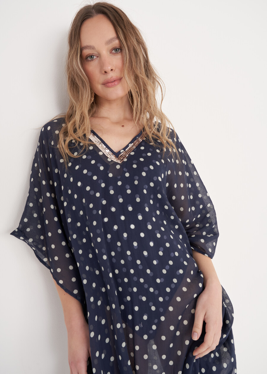 Kaftano Blenda Pois Etnico BLUE OLTREMARE Donna , immagine n. 2