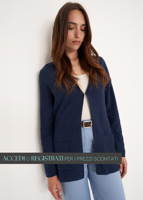 Cardigan Coral Midnight in filo BLU MIDNIGHT Donna null