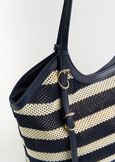 Beagle striped mesh shopping bag MARRONEBLU BLUE Woman image number 4
