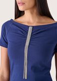 Soon t-shirt with crystals BLUE OLTREMARE  Woman image number 2