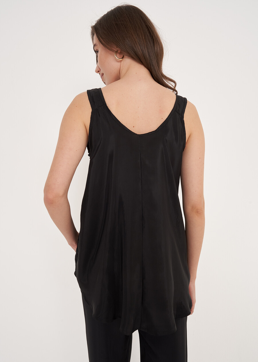 Top Tais Con Ricamo NERO BLACK Donna , immagine n. 3