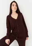 Cliff long lurex cardigan MARRONE Woman image number 2